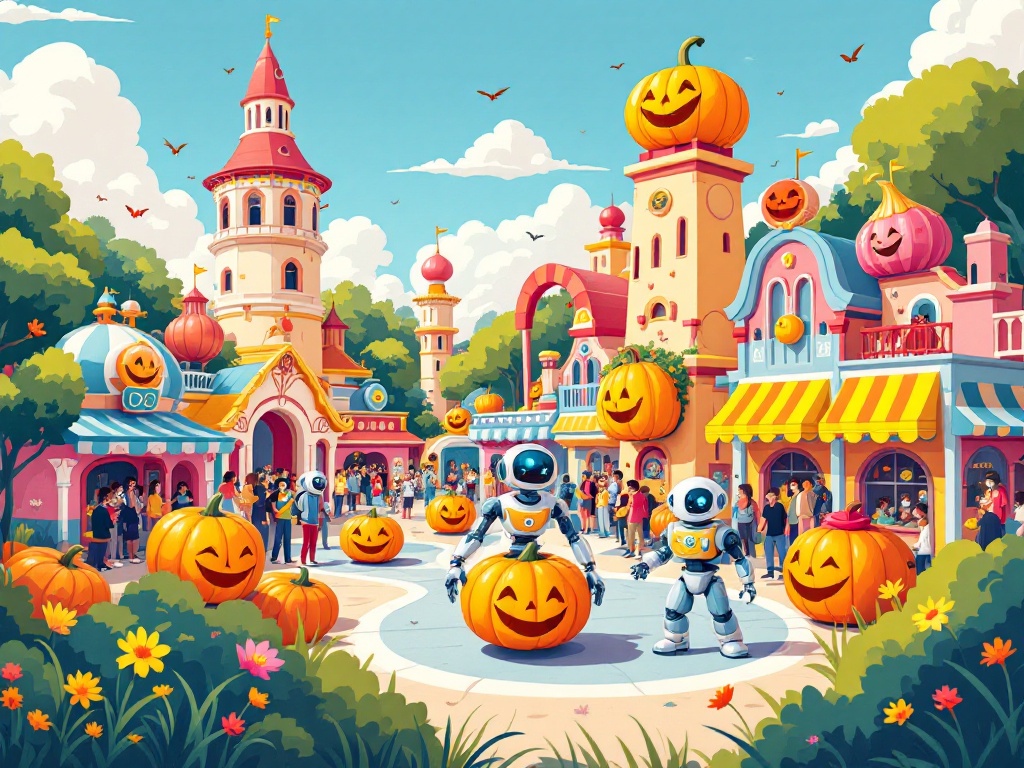 Robots Join the Procession: Everland Adds AI Quadrupeds to Autumn Parade
